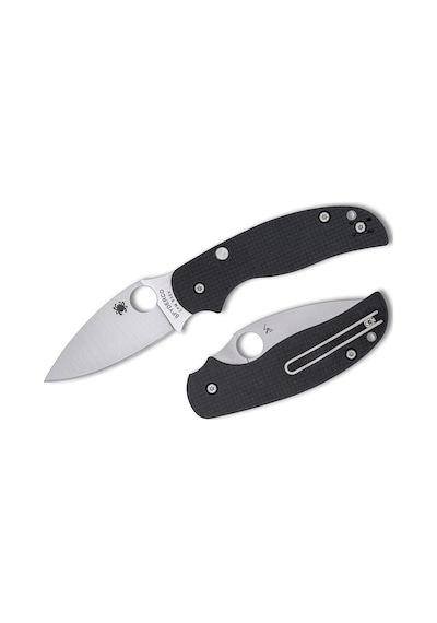 Spyderco Sage 6 Button Compression Lock Carbon Fiber Cpm S30v Plainedge Kamp Çakı Siyah