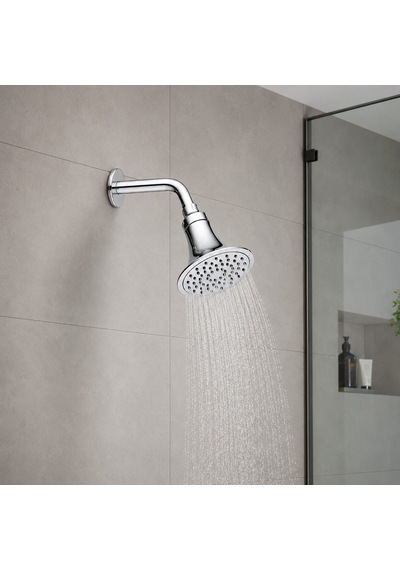 Aqua Bagno Largo Tepe Duş Başlığı 12,5 Cm Duvar Tipi Duş Kolu Seti Krom 80.03.04.01.01