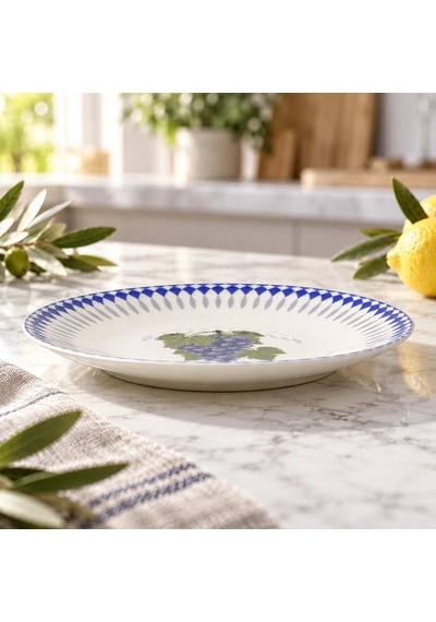 Güral Üzüm Desenli 7 Parça Porselen Pasta Takımı Diğer