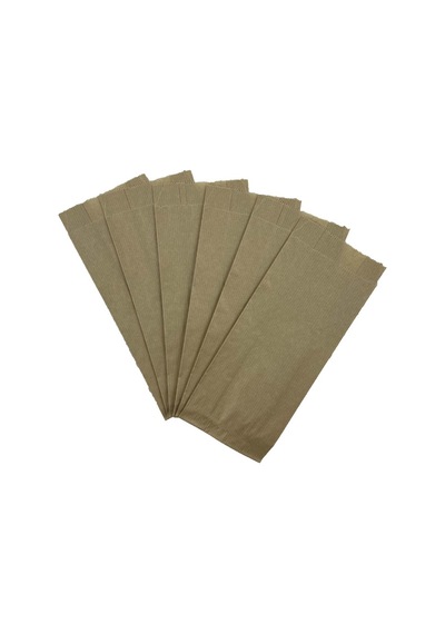 500 Gr Büyük Boy Kraft-şamua Çizgili Kese Kağıdı, Hediye Paketi 15x28,5cm Düz Renk