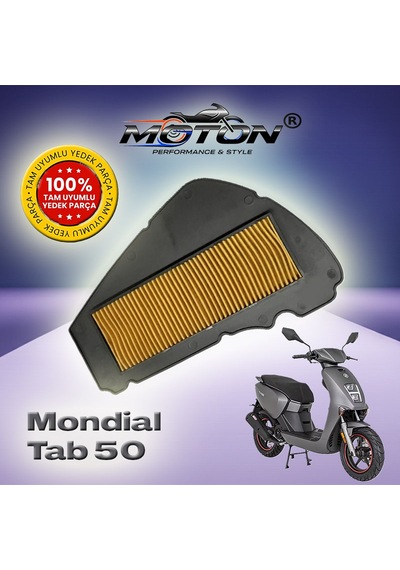 Mondial Tab 50 Yüksek Performanslı Motosiklet Hava Filtresi Tam Uyumlu