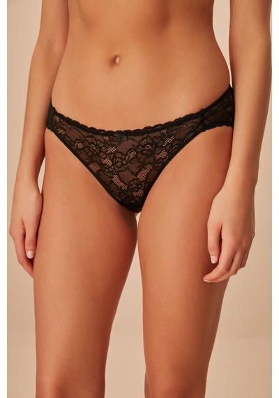 Suwen Lacy Soft Dantelli Külot Sw8375012 Siyah
