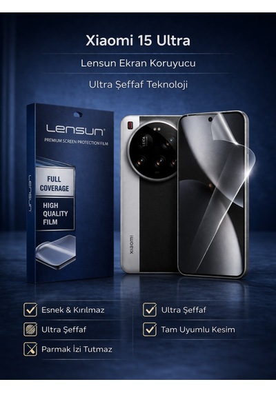 Lensun Ultra Şeffaf Esnek Ekran Koruyucu Film - Xiaomi 15 Ultra Uyumlu