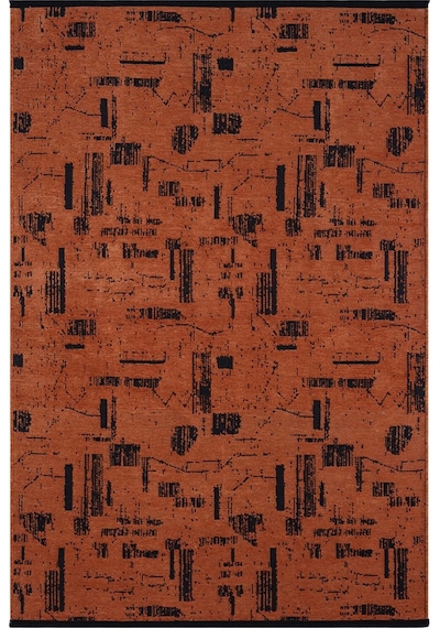 Çam Halı Bodrum Bdr 116 Kiremit Özel Latex Kaymaz Tabanlı Kilim