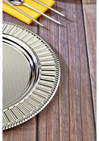 Cooker 33 Cm Metal Sunumluk Supla Ckr4593 Gümüş