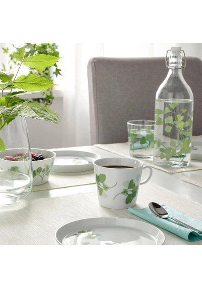 Ikea Stılenlıg Beyaz-yeşil 33 Cl Kupa Seti 2 Adet Beyaz - Yeşil