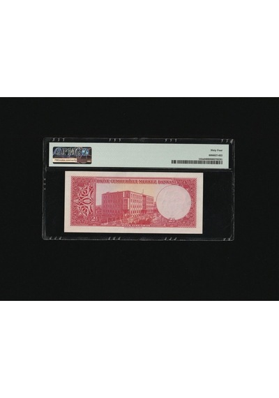 2.5 Tl 2 1/2 İki Buçuk Türk Lirası Pmg 64 Choice Unc Çil P 152a 1957 S/n Z42 80261 / 5.. Emisyon