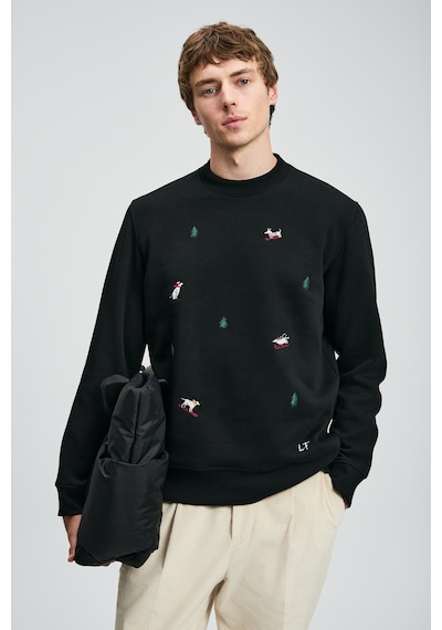 Lufian Noel Erkek Sweatshirt Siyah Siyah 112030188100100 Siyah