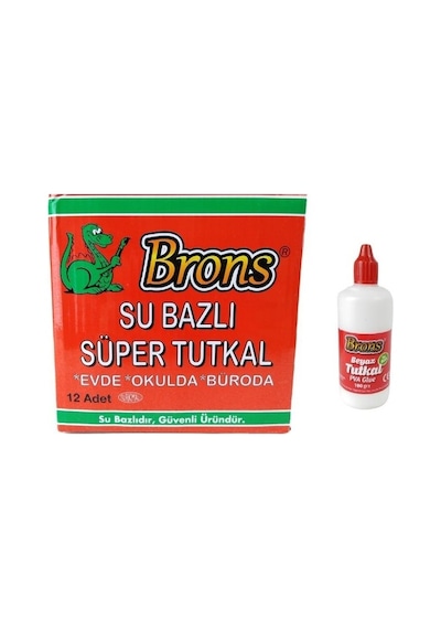 Brons BR-408 Su Bazlı Beyaz Tutkal 100 gr 12'li