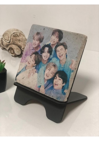 Bts Rm Jin Suga J-hope Jimin V Jungkook Özel Koleksiyon Mermer Tablo 10x10 Cm Masaüstü Dekorasyon