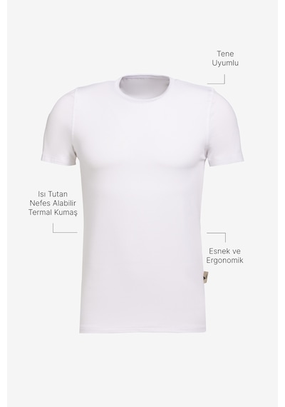 Ac&Co / Altınyıldız Classics Erkek Beyaz Standart Fit Normal Kesim Termal Tişört