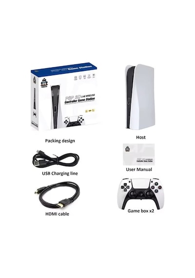 Q10 Game Stick Retro Oyun Konsolu 20776 Oyunlu 4k Hd 2.4g Kablosuz Çift Kol 128 Gb