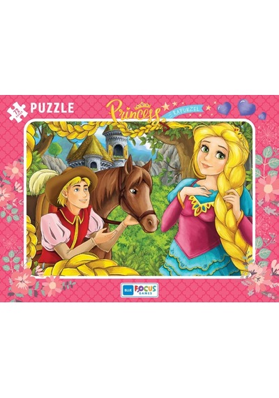Blue Focus 72 Parça Prenses Rapunzel Büyük Frame Puzzle Kız Çoc