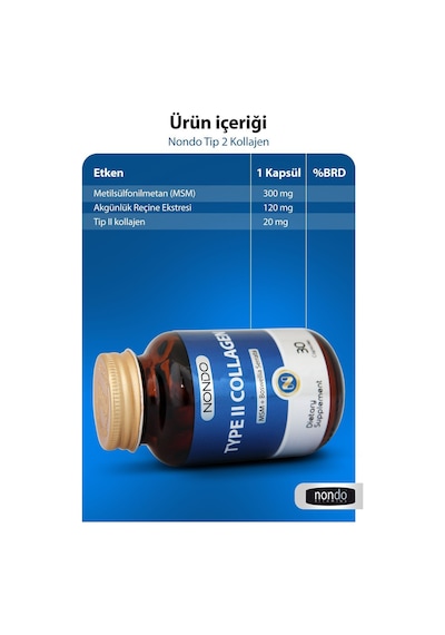 Nondo Tip 2 Kollajen 30 Kapsül