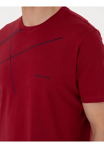 Pierre Cardin Erkek Kısa Kollu Bisiklet Yaka Pijama Takım Bordo