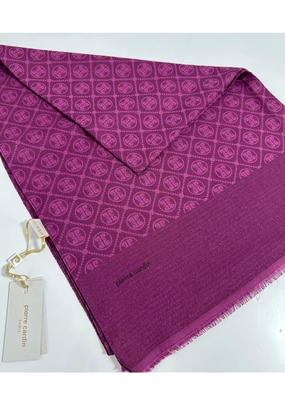 Pierre Cardin Elegans Monogram Şal-75 X 190-090700-994 Fuşya Fuşya