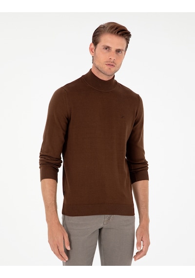 Pierre Cardin Erkek Koyu Kahverengi Kazak /triko 50296548-vr084 Koyu Kahverengi