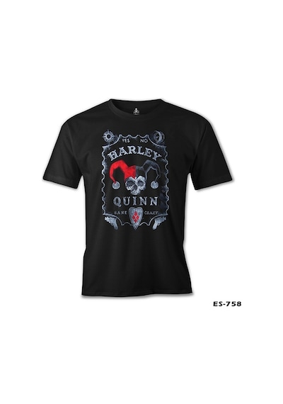 Harley Quinn Sane Crazy Baskılı Sİyah Erkek Tshirt 001