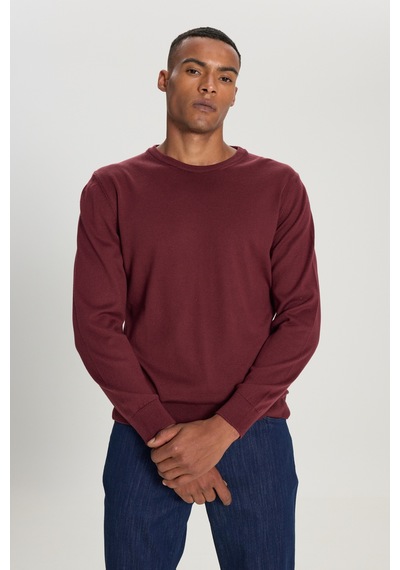 AC&Co / Altınyıldız Classics Erkek Bordo Standart Fit Normal Kesim Bisiklet Yaka Triko Kazak Bordo AC&Co / Altınyıldız Classics Erkek Bordo Standart Fit Normal Kesim Bisiklet Yaka Triko Kazak Bordo