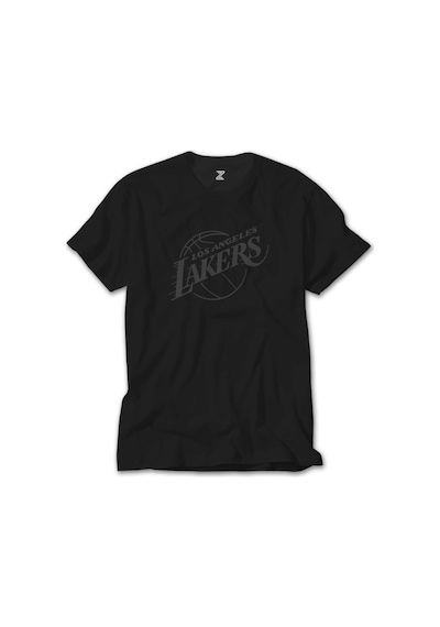 Los Angeles Lakers Grey Silhouette Siyah Tişört Siyah