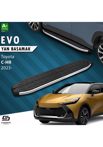 S-dizayn Toyota C-hr 2 Evo Krom Yan Basamak 173 Cm 2023 Üzeri A+ Kalite
