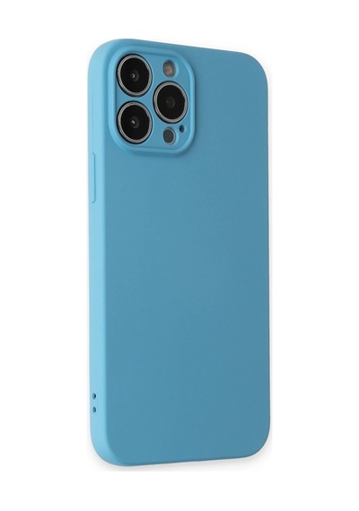 Newface - 360 - İphone 13 Pro Max Kılıf Nano İçi Kadife Silikon - Csmo-tex - - Mavi