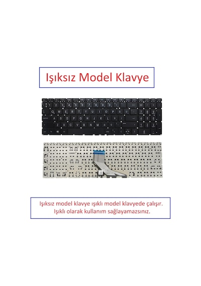 Siyah-ışıksız, Notebook Klavye - Hp Pavilion 250 G7 1f3m9ea, Tpn-q229 Muadili İle Uyumlu