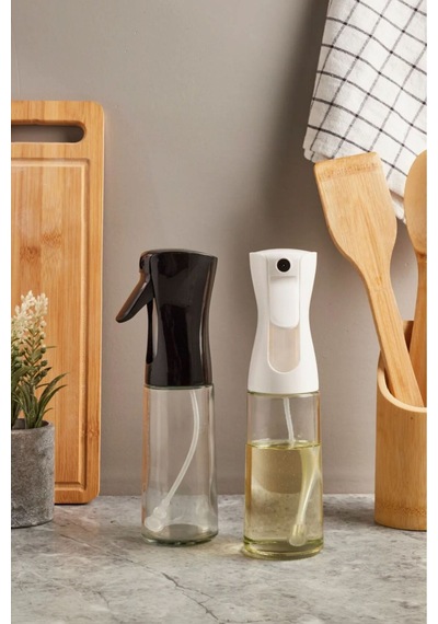 2li Sprey Yağdanlık Sıvı Yağ, Airfry İçin 225 Ml Siyah Beyaz