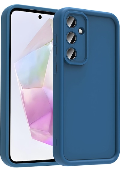 Galaxy Uyumlu A36 Kılıf Kamera Korumalı Zore Ananas Kapak Koyu Yeşil