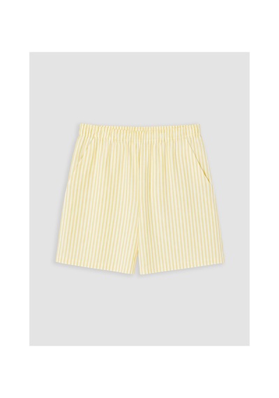 Lcw Young Sarı Baskılı Kadın Şortlu Pijama Takımı
