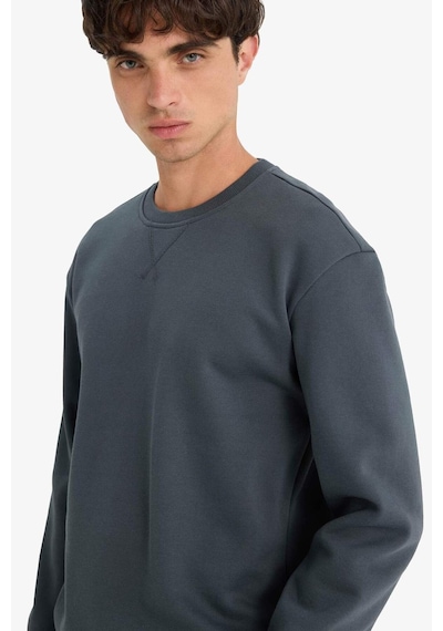 Defacto Regular Fit Bisiklet Yaka Basic Düz Kalın Sweatshirt T3777az25auar184 Antrasit