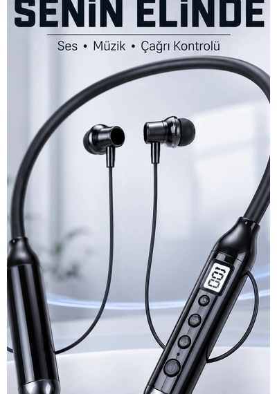 Boyun Bantlı 600 Saat Müzik Süreli Bluetooth V4.0 Kulaklık - Mikrofonlu Ses Kontrollü Bx-313556 Renkli