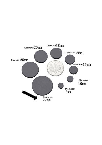 30x3 Mm Yuvarlak Dekoratif Süsleme Mıknatısı Kokulu Taş Nişan Kına Magneti 20 Adet