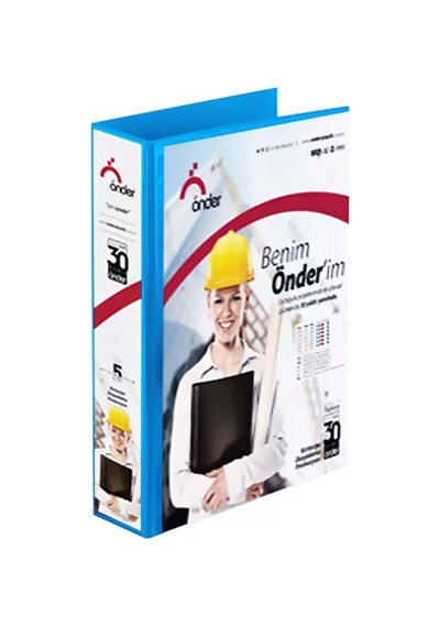 Önder 2015-1 4 Halkalı D Mekanizmalı Klasör A4 50mm Mavi