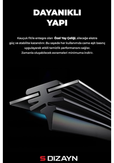 S-dizayn 9 Aparatlı Oto Cam Sileceği 43 Cm 17 İnç Universal A+ Kalite