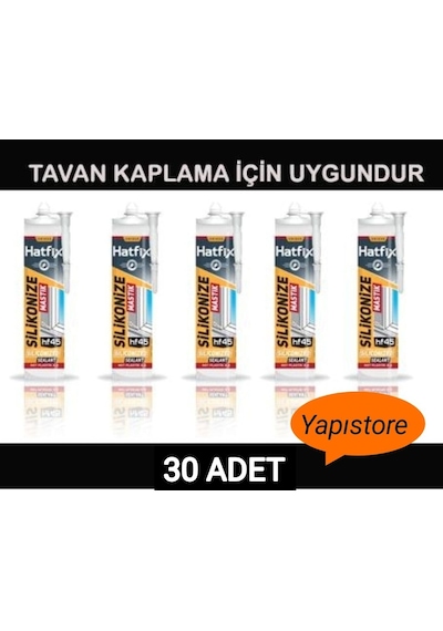Hatfix Silikonize Mastik 30 Adet Tavan Kaplama Yapıştırıcı Çok Renkli