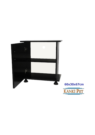 Kanki Pet 60 CM İthal Akvaryum Mdf Siyah Sehpa 60 x 30 x 67 CM