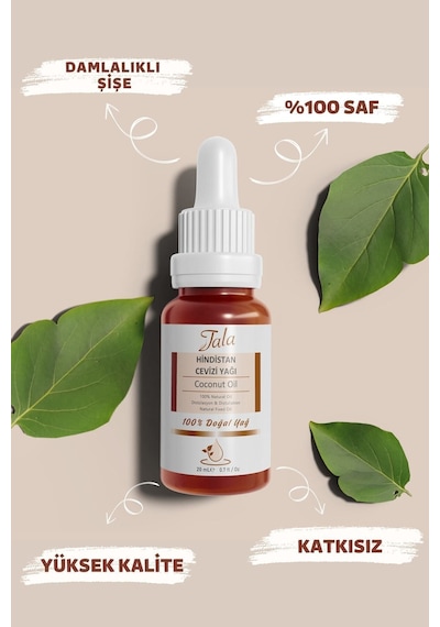 Tala Hindistan Cevizi Yağı %100 Saf Ve Doğal Soğuk Sıkım 20 ML