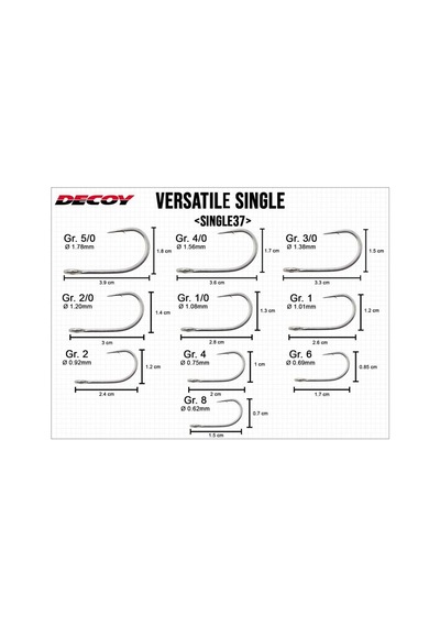Decoy Single-37 Versatile Single İğne Tın 1 8 Adet