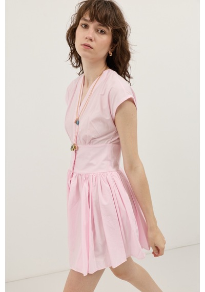Antioch Mini Poplin Kadın Elbise Pembe