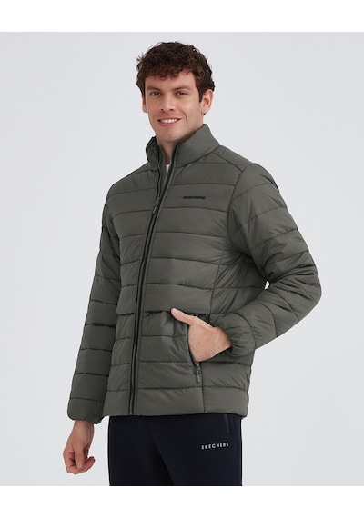 Skechers M Outerwear Padded Jacket Erkek Olive Mont S231242-308 Yeşil