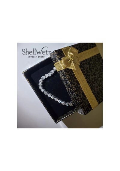 Silver Elegance Eskitme Detaylı Taşlı 925 Ayar Gümüş Kaplama Kadın Bileklik Işıltılı Tasarım