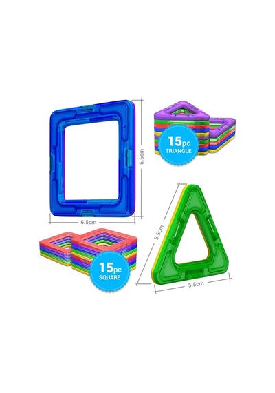 Desire Deluxe Manyetik Blok Seti / Stem &amp Montessori Eğitim Seti / Okul Öncesi Ve İlkokul Çocukları İçin Sın