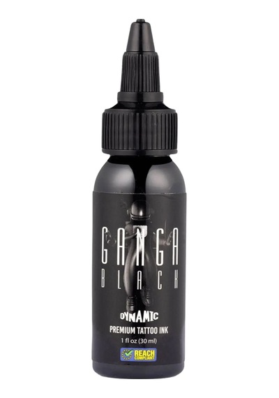Dynamic Ganga Black Siyah Tattoo Dövme Boyası 1 Oz / 30 Ml Ultra Yoğun Pigment