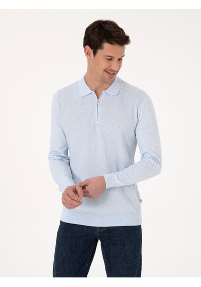 Cacharel Açık Mavi Regular Fit Kazak Denım