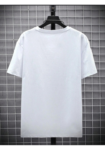 Startmore Düz Renk Oversize Unisex T-shirt Beyaz