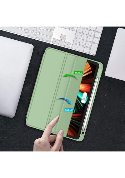 Apple Uyumlu iPad Pro 13inç M4 2024 Kılıf Pen Charge Kalem Bölmeli A2925 A2926 A3007