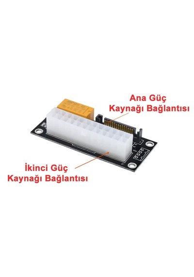 24 Pin To 4 Pin Sata 2 Atx Güç Kaynağı Birleştirici Mining Madencilik Add 2 Psu Power Supply