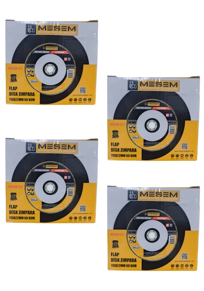 Meşem 4 Kutu 4x10 40 Adet Flap Disk Zımpara 115 X 22 Mm 60 Kum