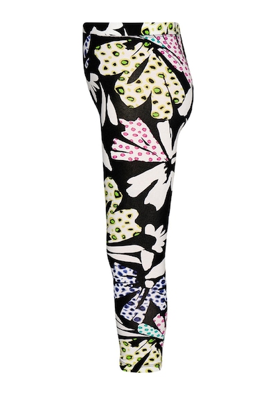 Lovetti Kız Çocuk Cutouts Leaf Desen Tayt 1301 Çok Renkli